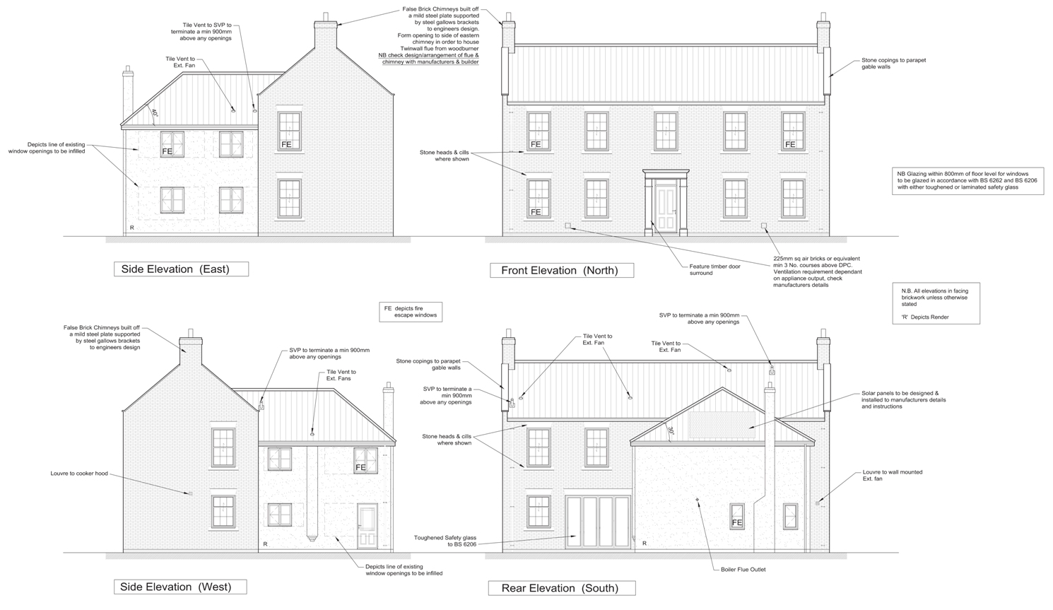 Architects extension design architect plans & drawings allisons detached 3 bed house georgian farmhouse elevation